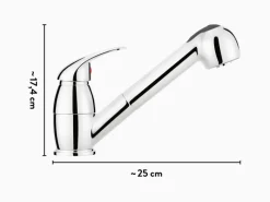 Clearance Küchenarmatur KI-5011 Chrom Einhebelmischer