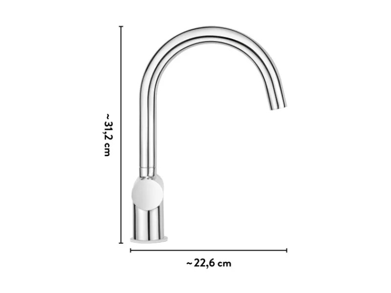 New Küchenarmatur KI-5151 Chrom Einhebelmischer