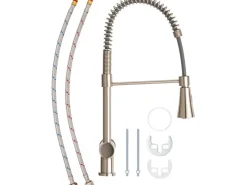 baliv Einhebelmischer<Küchenarmatur KI-1172 Edelstahloptik Edelstahl-Optik