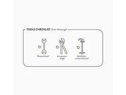 Clearance baliv Küchenarmatur KI-1120 Edelstahl-Optik