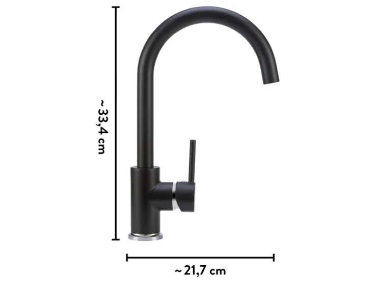 Outlet baliv Küchenarmatur KI-1831 N Schwarz-Matt