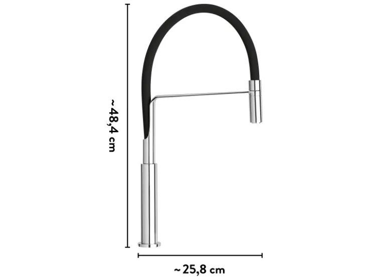 baliv Einhebelmischer<Küchenarmatur KI-1330 Chrom Schwarz