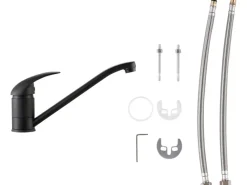 New Küchenarmatur KI-1520 Schwarz Matt Einhebelmischer