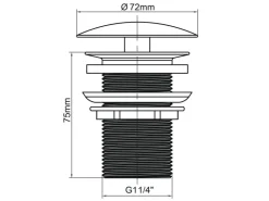 baliv Zubehör Für Küchenarmatur<Schaft Ventil SV-3470 Gun Metal