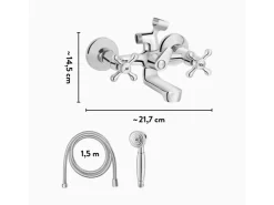 baliv Zweigriffarmatur<Wannenarmatur WA-5040 Chrom