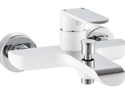 New baliv Wannenarmatur WA-5070 -Chrom Weiß