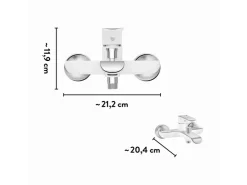 New baliv Wannenarmatur WA-5070 -Chrom Weiß