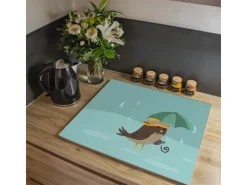 Banjado Herde|Kochfelder<Herdabdeckplatte Glas 1 Teilig 60x52CM Schneidebrett Herdabdeckung Mit Motiv Rainbird