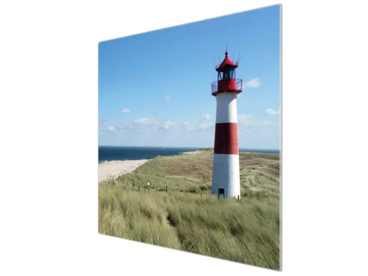 Banjado Herde|Kochfelder<Herdabdeckplatte Glas 1 Teilig 60x52CM Schneidebrett Herdabdeckung Mit Motiv Leuchtturm