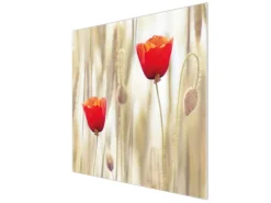 Banjado Herdabdeckplatte Glas 1 Teilig 60x52CM Schneidebrett Herdabdeckung Mit Motiv Erdkugel