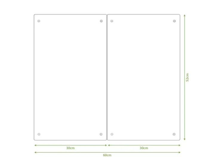 Banjado Herde|Kochfelder<Herdabdeckplatte Glas 2 Teilig Je 30x52CM Schneidebrett Herdabdeckung Mit Motiv Wildes Pferd