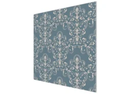 Banjado Herde|Kochfelder<Herdabdeckplatte Glas 1 Teilig 60x52CM Schneidebrett Herdabdeckung Mit Motiv Royal Creme Blau