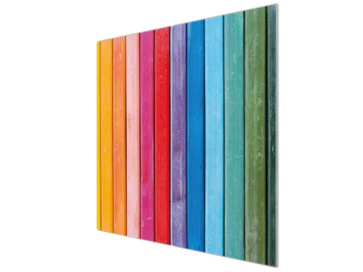 Banjado Herde|Kochfelder<Herdabdeckplatte Glas 2 Teilig Je 30x52CM Schneidebrett Herdabdeckung Mit Motiv Regenbogenfarben