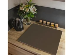 Banjado Herdabdeckungen|Herde<Herdabdeckplatte Glas 2 Teilig Je 30x52CM Schneidebrett Herdabdeckung Mit Motiv Schokobraun