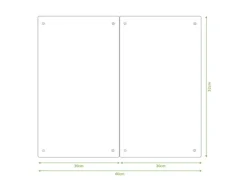 Banjado Herdabdeckungen|Herde<Herdabdeckplatte Glas 2 Teilig Je 30x52CM Schneidebrett Herdabdeckung Mit Motiv Einhorn