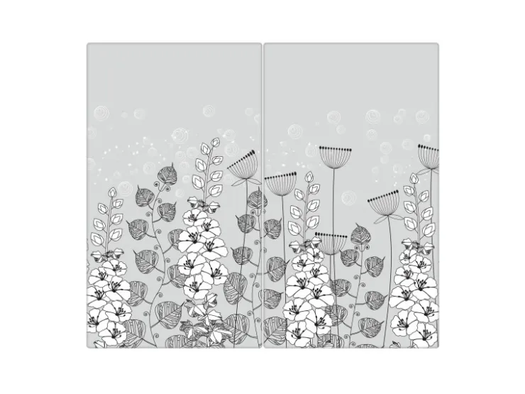 Banjado Herdabdeckungen|Herde<Herdabdeckplatte Glas 2 Teilig Je 30x52CM Schneidebrett Herdabdeckung Mit Motiv Wegesrand