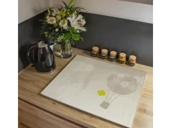 Banjado Schneidebretter|Herdabdeckungen<Herdabdeckplatte Glas 1 Teilig 60x52CM Schneidebrett Herdabdeckung Mit Motiv Flüchtiges Glück