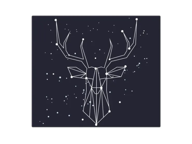 Banjado Schneidebretter|Herdabdeckungen<Herdabdeckplatte Glas 1 Teilig 60x52CM Schneidebrett Herdabdeckung Mit Motiv Sternbild Hirsch