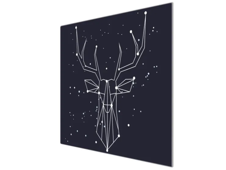 Banjado Schneidebretter|Herdabdeckungen<Herdabdeckplatte Glas 1 Teilig 60x52CM Schneidebrett Herdabdeckung Mit Motiv Sternbild Hirsch