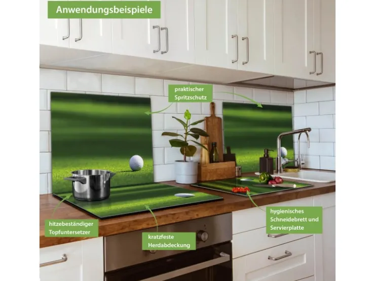 Sale Banjado Herdabdeckplatte Glas 1 Teilig 60x52CM Schneidebrett Herdabdeckung Mit Motiv Abstrakt Rot