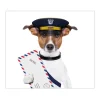 Banjado Schneidebretter|Herdabdeckungen<Herdabdeckplatte Glas 1 Teilig 60x52CM Schneidebrett Herdabdeckung Mit Motiv Postbote Jack Russel