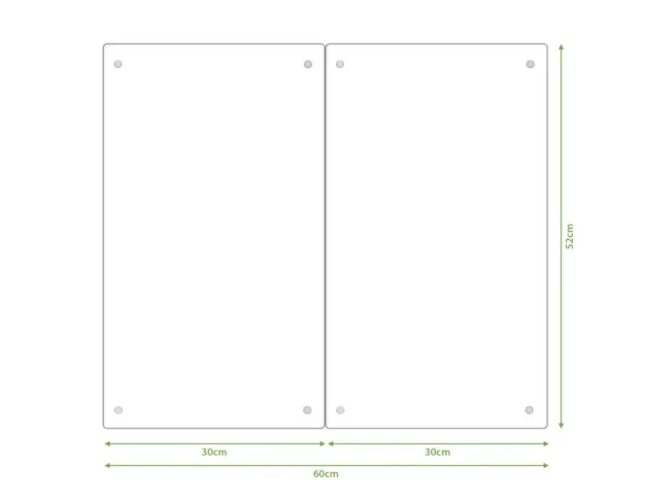 Banjado Schneidebretter|Herdabdeckungen<Herdabdeckplatte Glas 2 Teilig Je 30x52CM Schneidebrett Herdabdeckung Mit Motiv Hummel