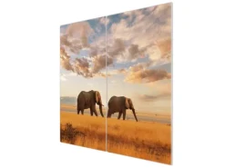 Banjado Herdabdeckplatte Glas 1 Teilig 60x52CM Schneidebrett Herdabdeckung Mit Motiv Zwischen Bäumen