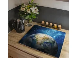 Sale Banjado Herdabdeckplatte Glas 1 Teilig 60x52CM Schneidebrett Herdabdeckung Mit Motiv New York City