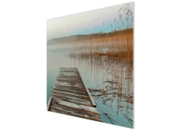 Banjado Herdabdeckplatte Glas 1 Teilig 60x52CM Schneidebrett Herdabdeckung Mit Motiv Bad Dog Jack Russel