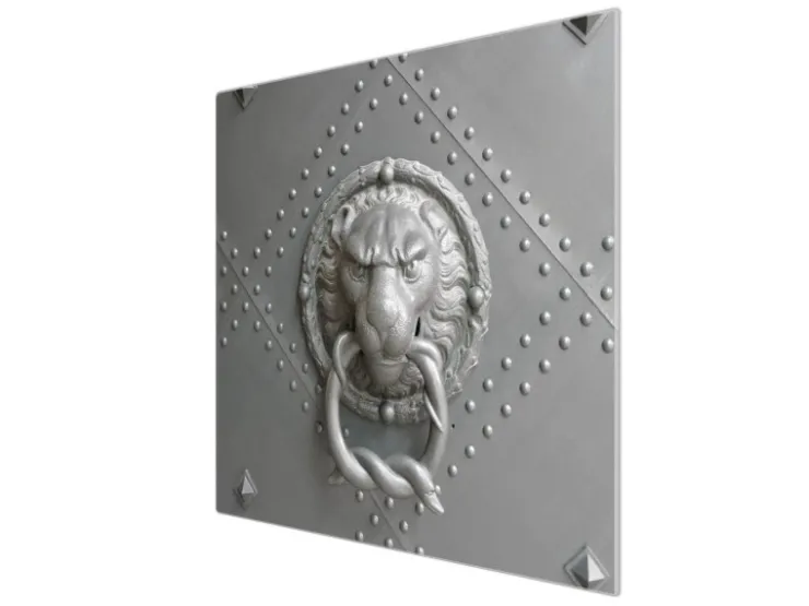 Banjado Herdabdeckplatte Glas 1 Teilig 60x52CM Schneidebrett Herdabdeckung Mit Motiv Happy Day
