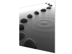 Banjado Herdabdeckungen|Schneidebretter<Herdabdeckplatte Glas 1 Teilig 60x52CM Schneidebrett Herdabdeckung Mit Motiv Schwarze Steine