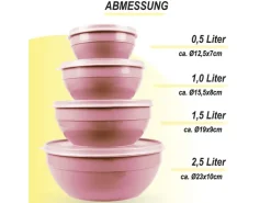 Bestgoodies Vorratsdosen|Vorratsbehälter<Vorratsdosen 4er Set Rund Rosa