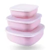 Bestgoodies Vorratsdosen|Vorratsbehälter<Vorratsdosen 3er Set Eckig Rosa