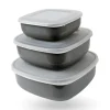 Bestgoodies Vorratsdosen<Vorratsdosen 3er Set Eckig Grau