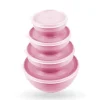 Bestgoodies Vorratsdosen|Vorratsbehälter<Vorratsdosen 12er Set Rund Rosa 3 x 4er