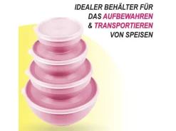 Bestgoodies Vorratsdosen|Vorratsbehälter<Vorratsdosen 12er Set Rund Rosa 3 x 4er