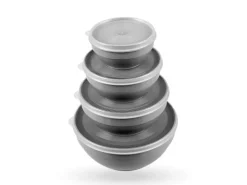 Bestgoodies Vorratsbehälter|Vorratsdosen<Vorratsdosen 4er Set Rund Grau