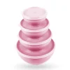 Discount Vorratsdosen 8er Set Rund Rosa 2 x 4er Vorratsdosen|Vorratsbehälter