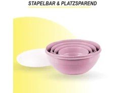 Discount Vorratsdosen 8er Set Rund Rosa 2 x 4er Vorratsdosen|Vorratsbehälter