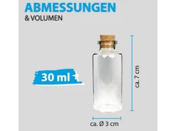 Bestlivings Geschirr<Fläschchen Glas mit Korken 30ml 24er Pack