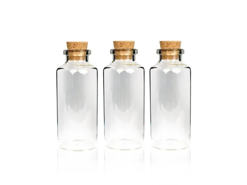 Discount Fläschchen Glas mit Korken Set 30ml 3er Pack Geschirr