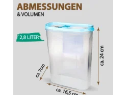 New Frischhaltebox Schüttdose 2,8 Liter 4er Pack Türkis Vorratsdosen