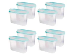Bestlivings Vorratsdosen<Frischhaltebox Schüttdose 1,4 Liter 8er Pack Türkis