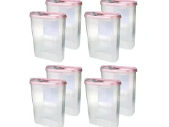 Bestlivings Vorratsdosen|Vorratsbehälter<Frischhaltebox Schüttdose 2,8 Liter 8er Pack Altrose