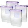 Bestlivings Frischhaltebox Schüttdose 1,4 Liter 4er Pack Lila