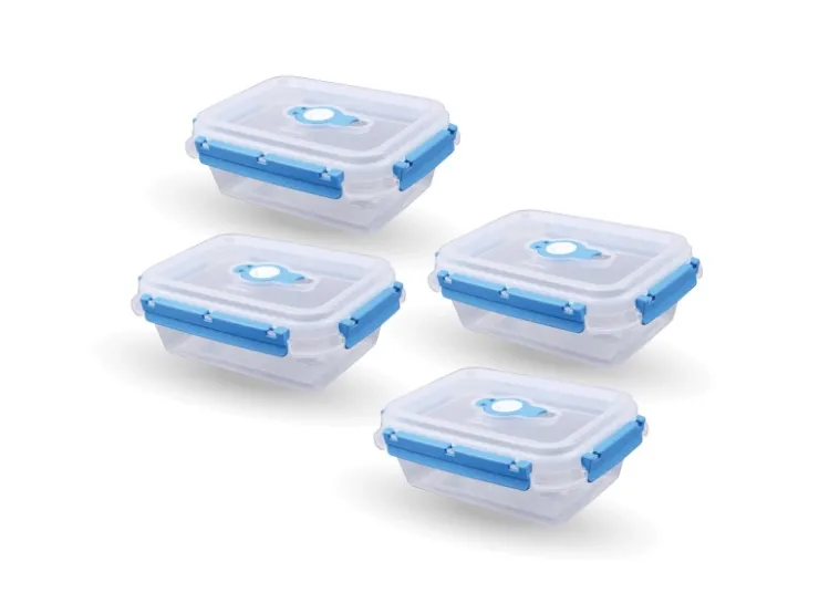 Bestlivings Vorratsdosen|Vorratsbehälter<Frischhaltebox 0,9L Lunchbox Im Set Blau 4er Pack