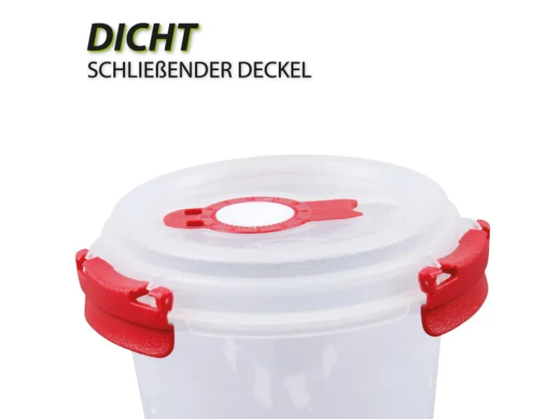 Frischhaltebox 0,64L Joghurt Im Set Rot 4er Pack Vorratsdosen|Vorratsbehälter