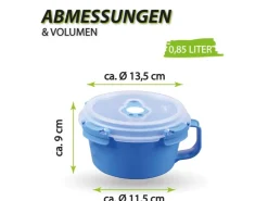 Sale Bestlivings Frischhaltebox Mit Deckel Fresh System 0,85 Liter Frühstücksschale Blau
