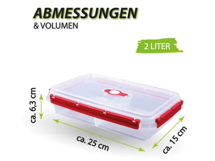 Best Bestlivings Frischhaltebox 0,64L Joghurt Im Set Rot 1er Pack