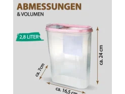 Best Frischhaltebox Schüttdose 2,8 Liter 1er Pack Altrose Vorratsdosen|Vorratsbehälter